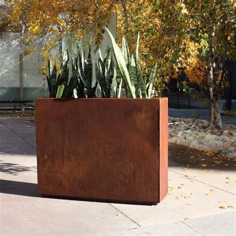 metallic series steel planter box|metal planter boxes near me.